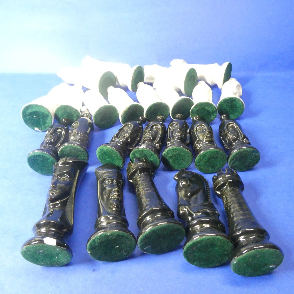 Duncan Ceramic Medieval Chess Set AS IS INCOMPLETE Replacement Pieces