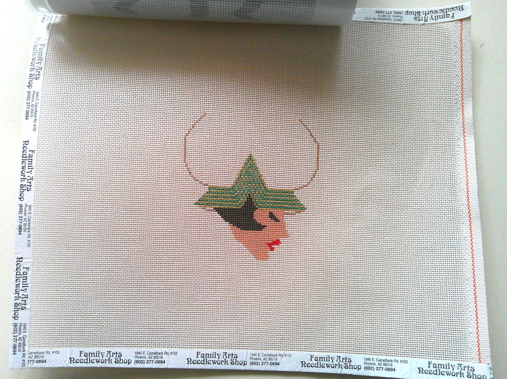 PHOEBE Deco hat #5 needlepoint canvas & instructions
