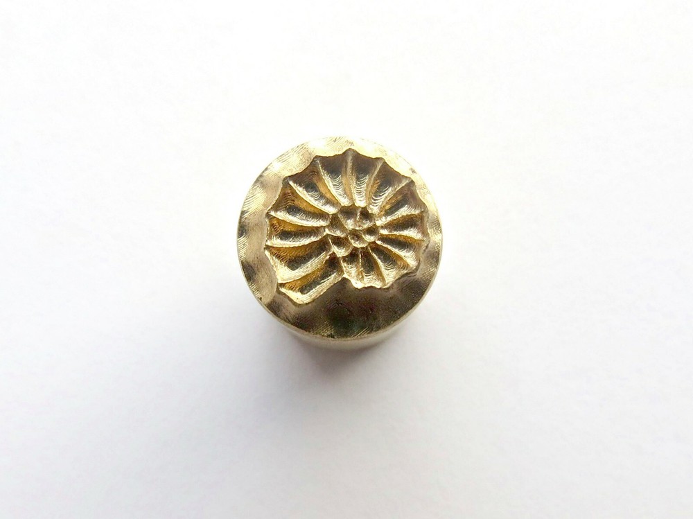 Ammonite Brass Mini Stamp Lampwork Tool
