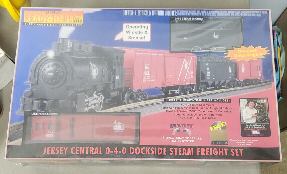 Jersey Central 0-4-0 Dockside Steam Freight Set