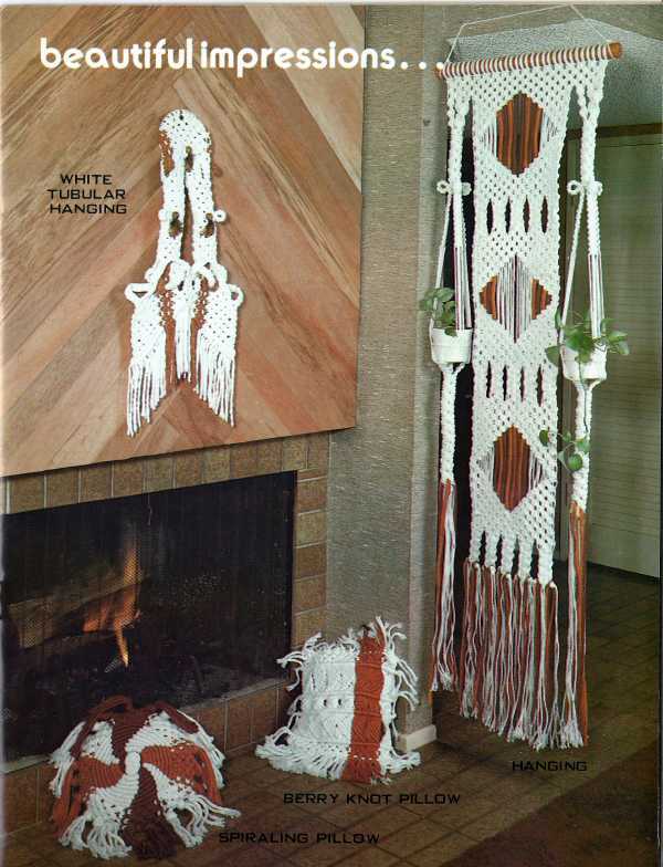 MACRAME Patterns FRAME Chair TABLECLOTH Bath Decor TABLECLOTH Pillows CLOCK Desk