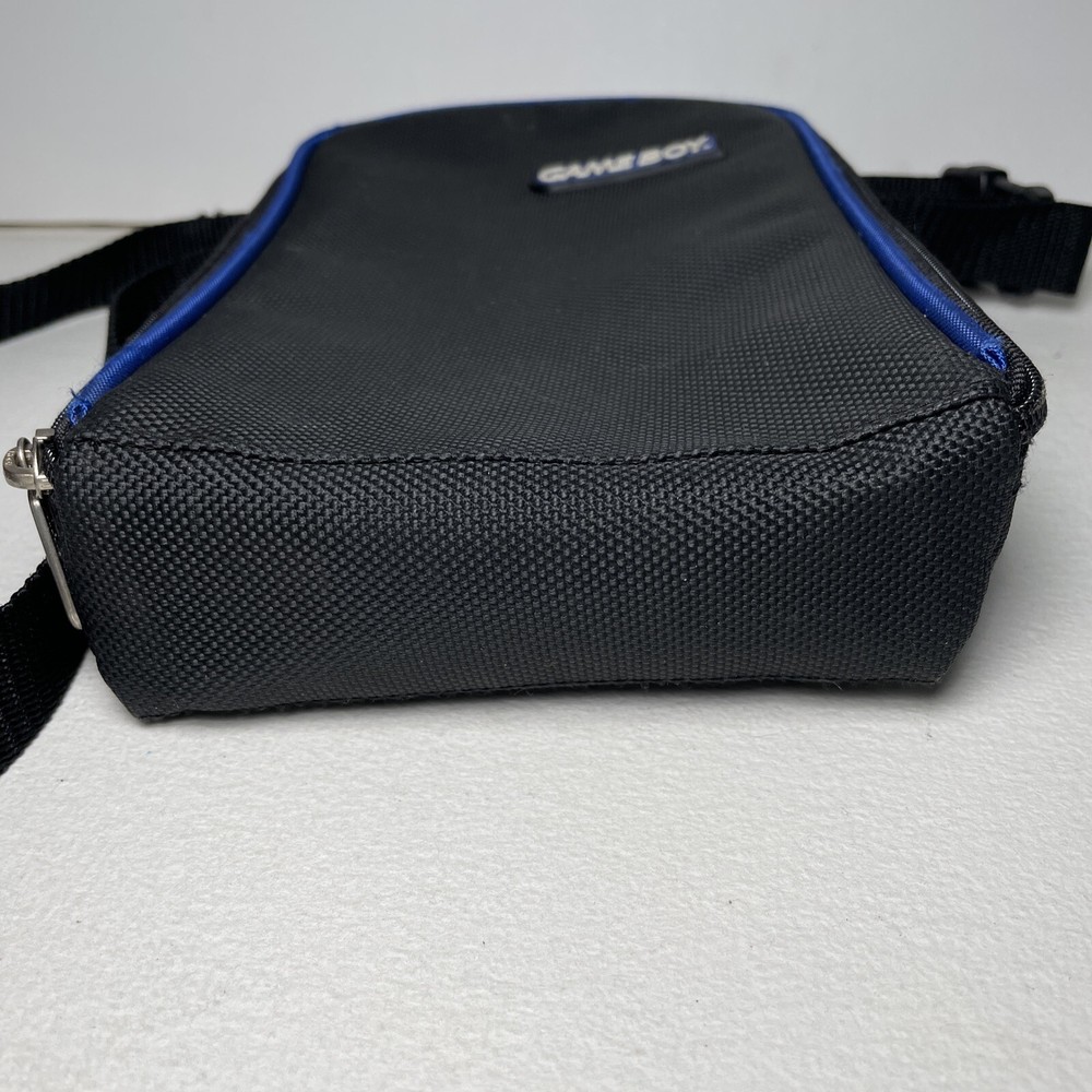 Nintendo Gameboy Game Boy Black Blue Rectangular Video Game Travel Case W/ Strap