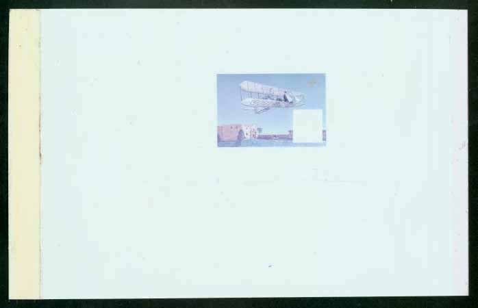 Uganda 1987 unadopted "Vin Fiz" Biplane MASTER PROOF