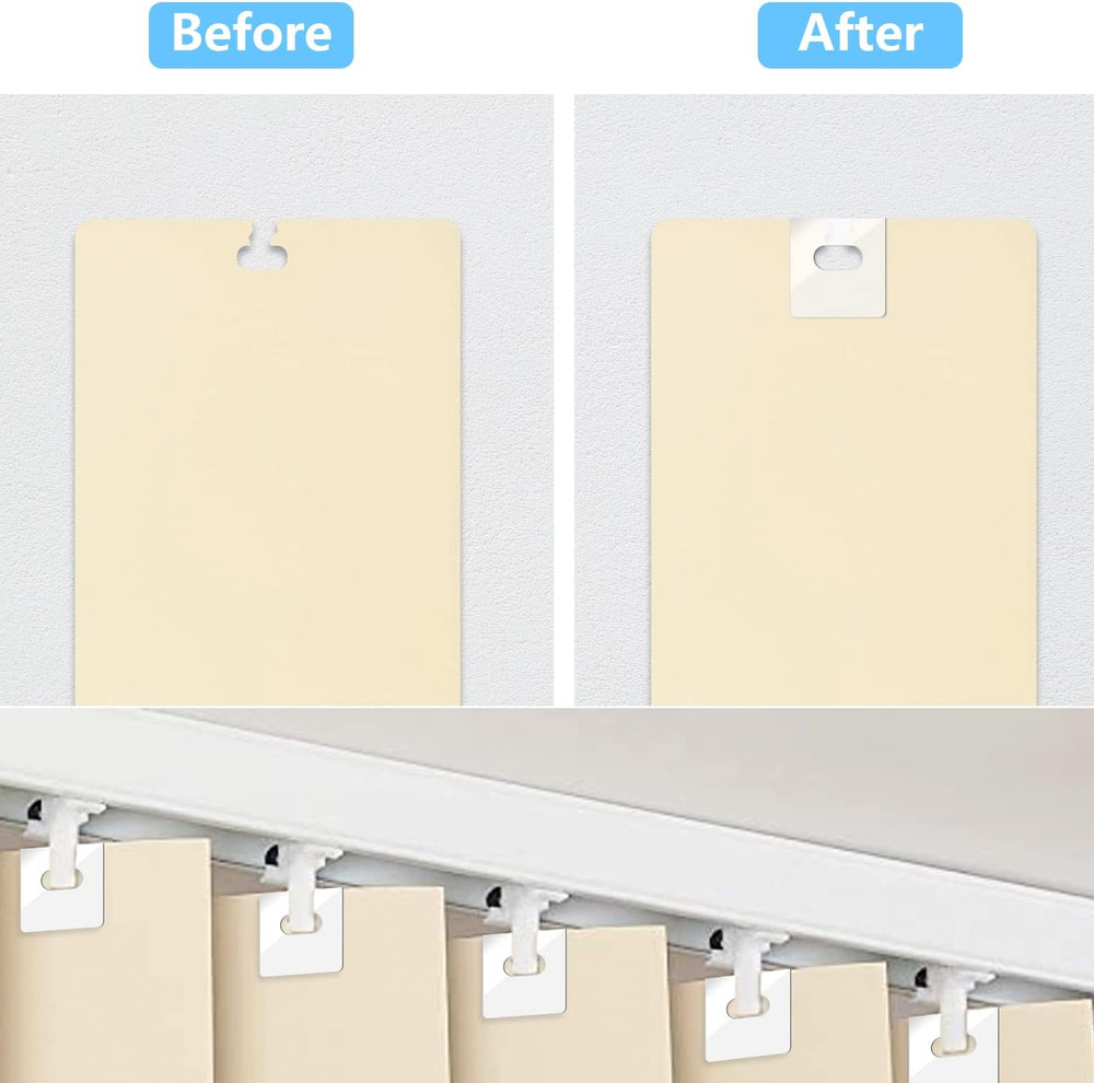 25 Sets Clear Vertical Blind Repair Tabs Replacement - Vertical Blinds Tabs/Blin