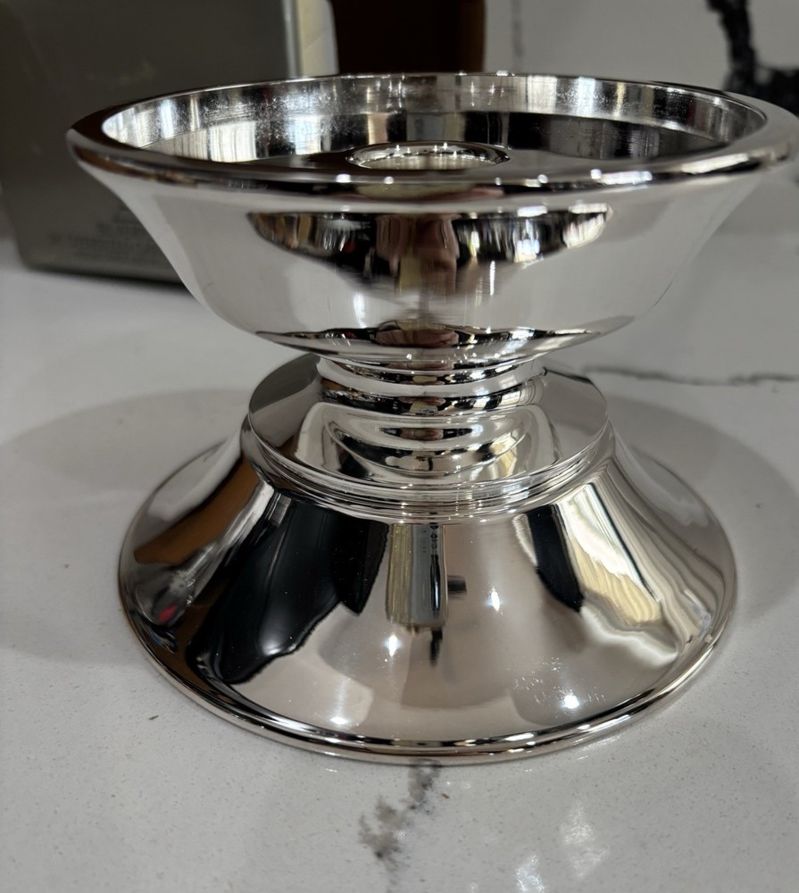 Royal Limited Silver Silver Plated Candlestick Holder. Original Box