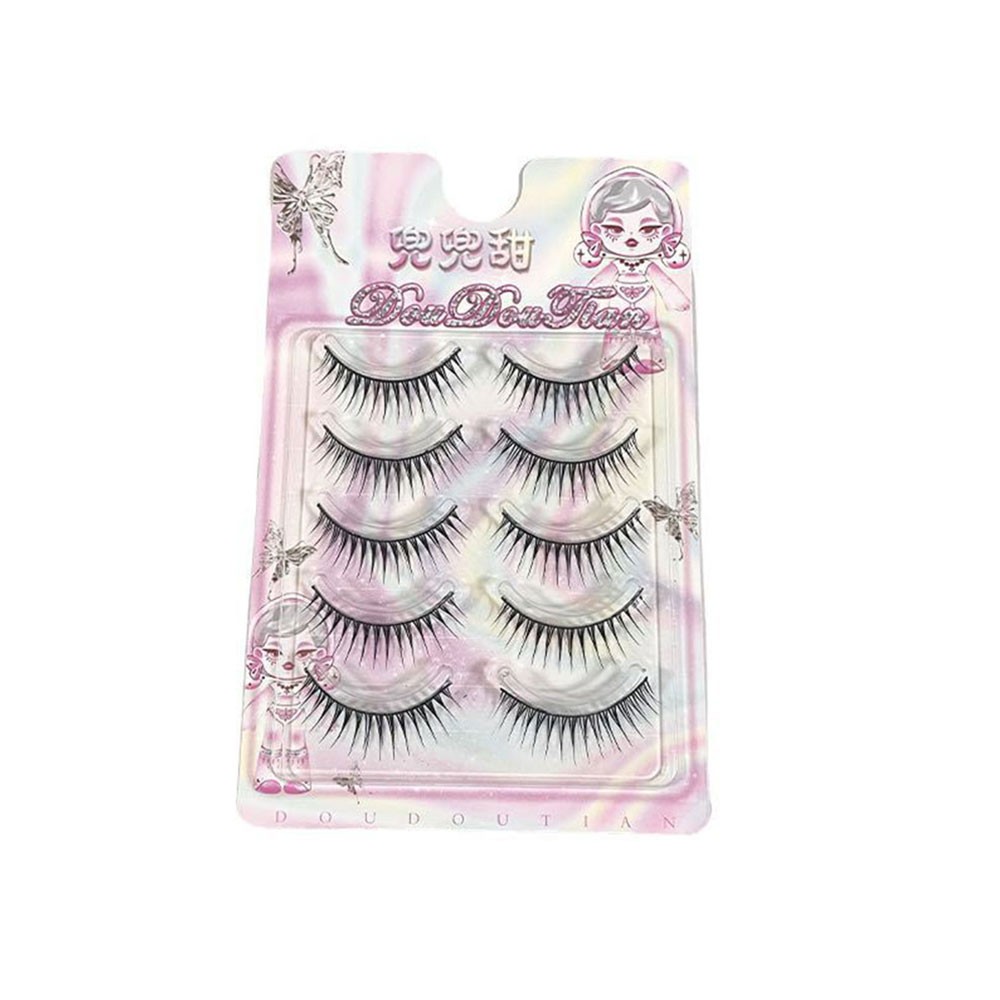 Plastic Band False Eyelashes Set Easy Application Natural Style 7-9-12mm