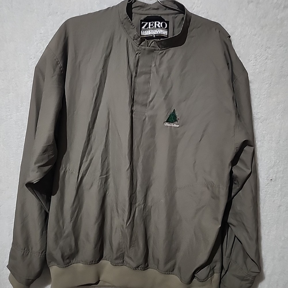 Zero Restriction ZR Men XL Glen Arbor Patch Pullover Golf Outerwear Jacket