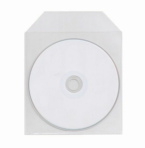 1000 THIN CD DVD CPP Clear Plastic Sleeve Bag with Flap 60 Microns