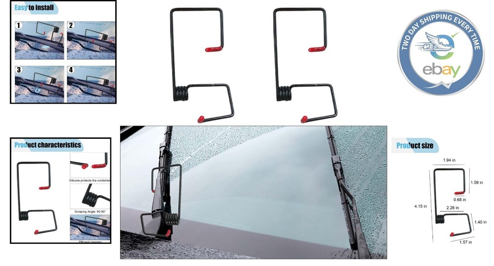 Windshield Wiper Arm Pressure Spring Booster Kit - 2PCS for Enhanced Performance