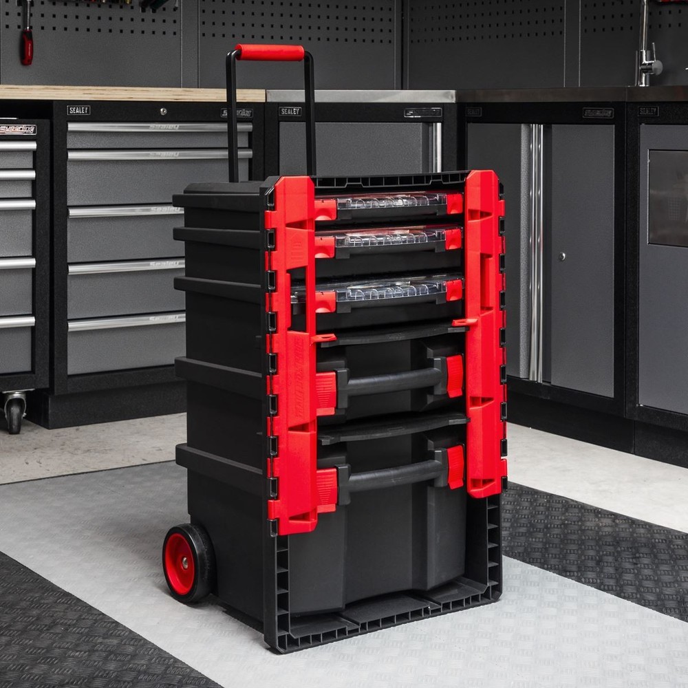 Sealey AP860 Professional Mobile Toolbox with 5 Removable Storage Cases