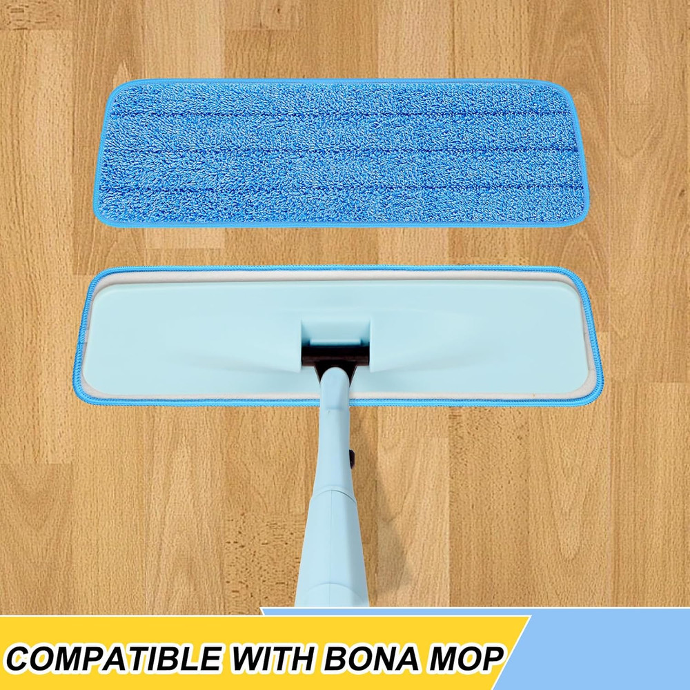 Microfiber Spray Mop Replacement Heads for Wet/Dry Mops Compatible with Bona Flo