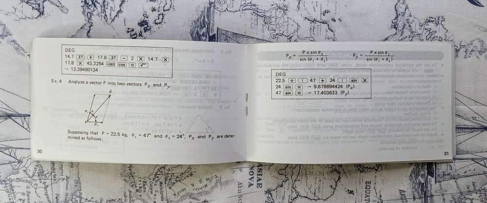 Sharp EL-515 Scientific Calculator Instruction Manual Booklet