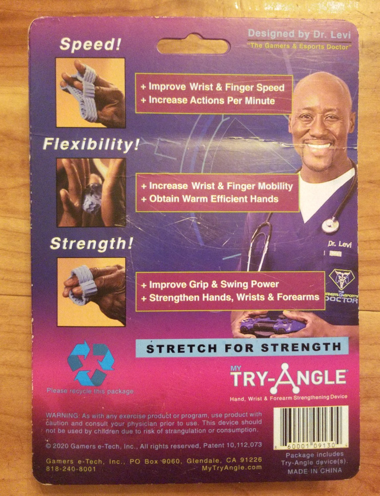 TRY-ANGLE THE #1 HAND, WRIST & FOREARM STRENGTHENING DEVICE, FINGER EXERCISER, R