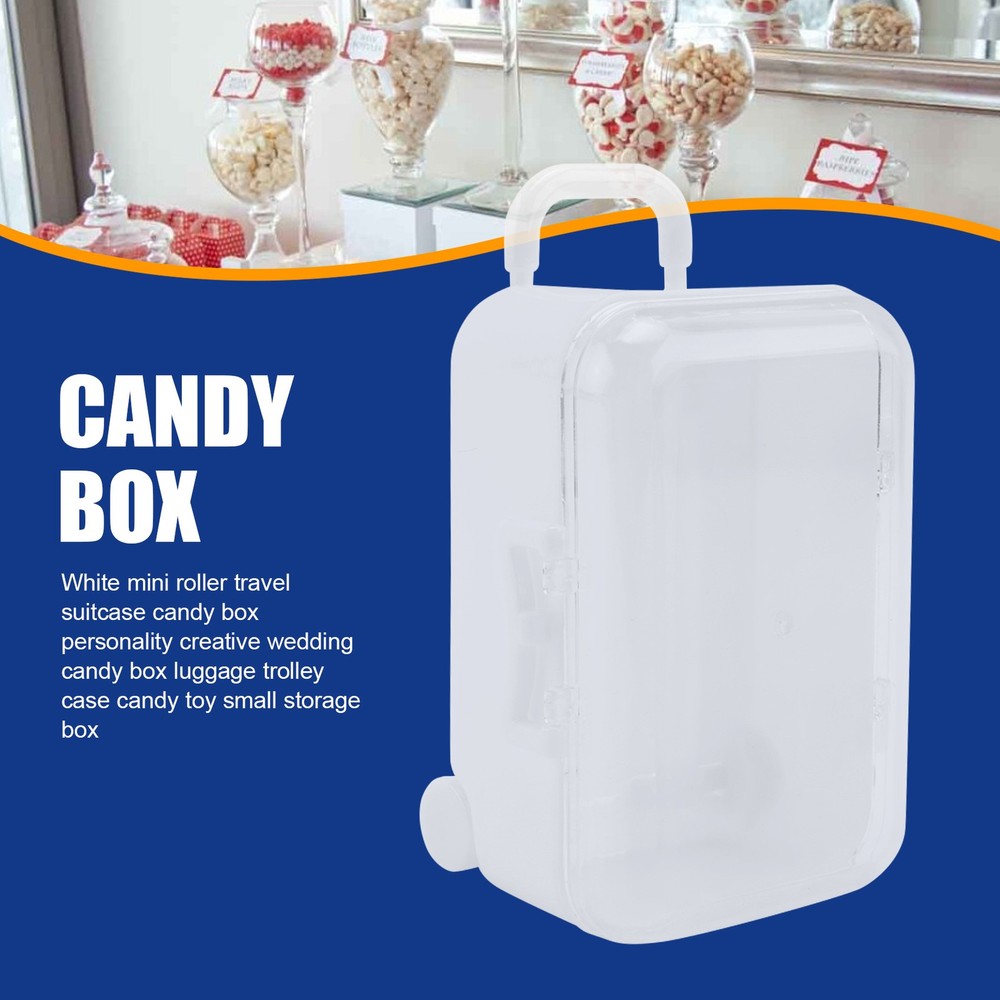 White roller travel suitcase candy box personality wedding candy box3857