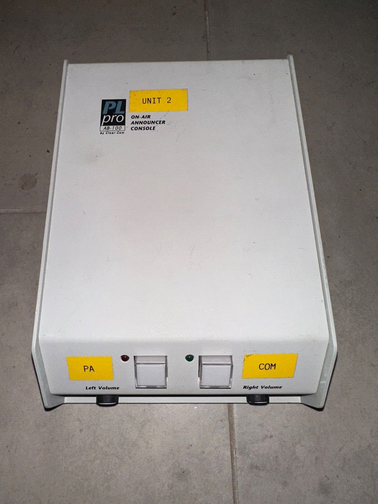 Clear-Com Encore Intercom System AB-100 On-Air Announcer Console