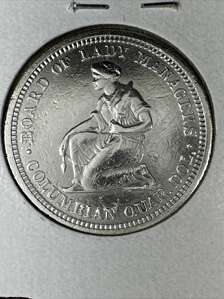 1893 Isabella Commemorative Quarter, Key Date Cleaned