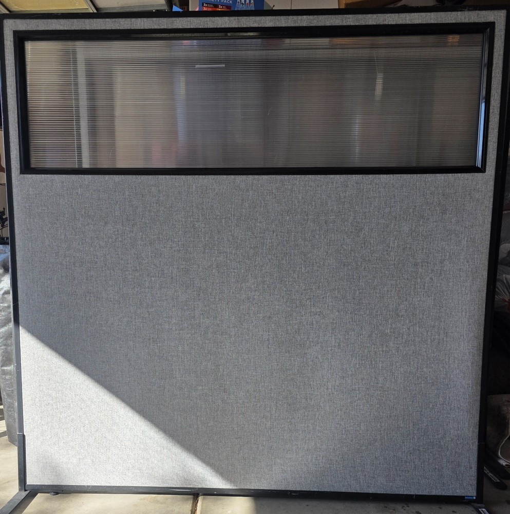 cubicle wall made by interion gray fabric