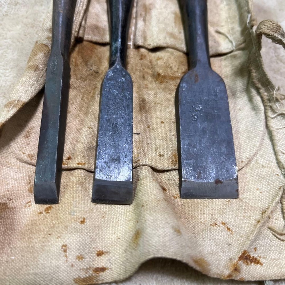 Chisel Set 3pc DIY Hand Tool Nomi Vintage Woodworking Tool