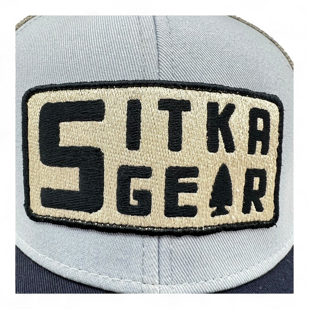 Sitka Hat Patch Mid-Pro Trucker Mesh Blue Gray OSF Snap-Back Mens Like New