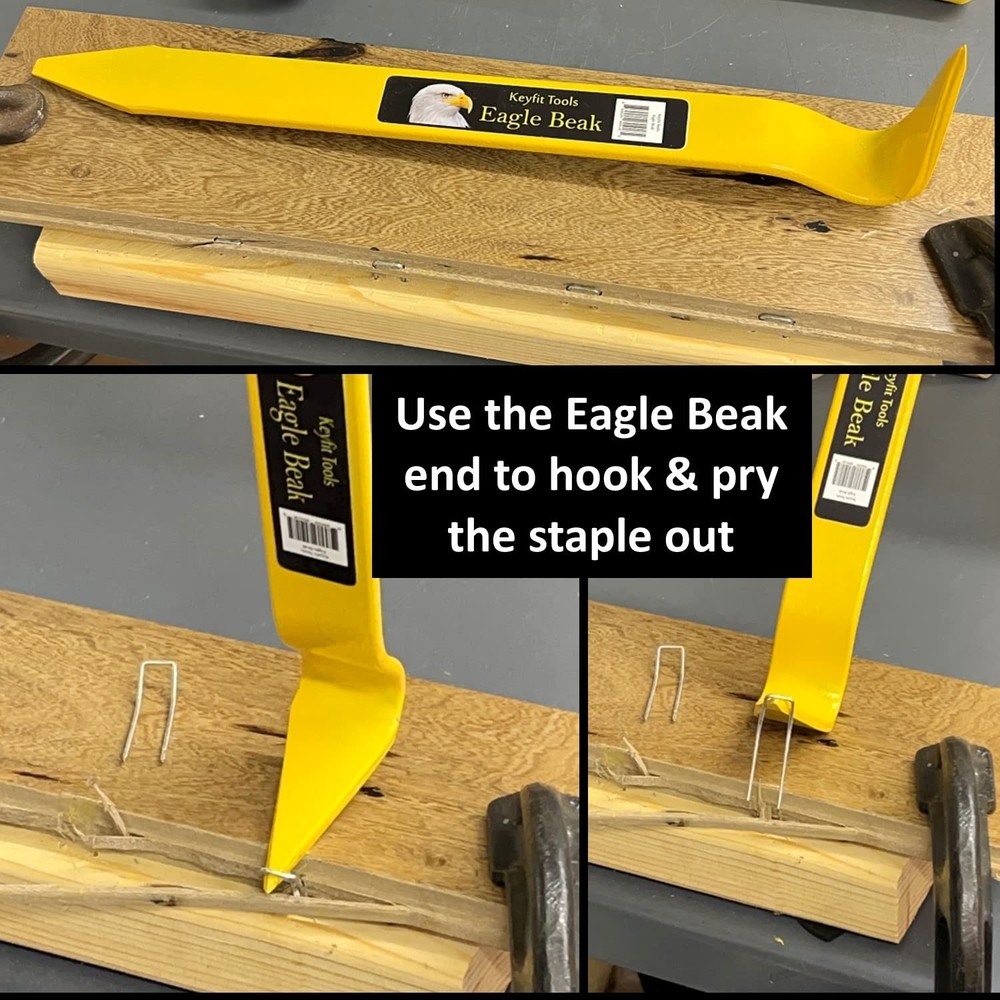 Eagle Beak Hardwood Flooring Staple Puller Tool Siding Puller for 16, 18 gage...