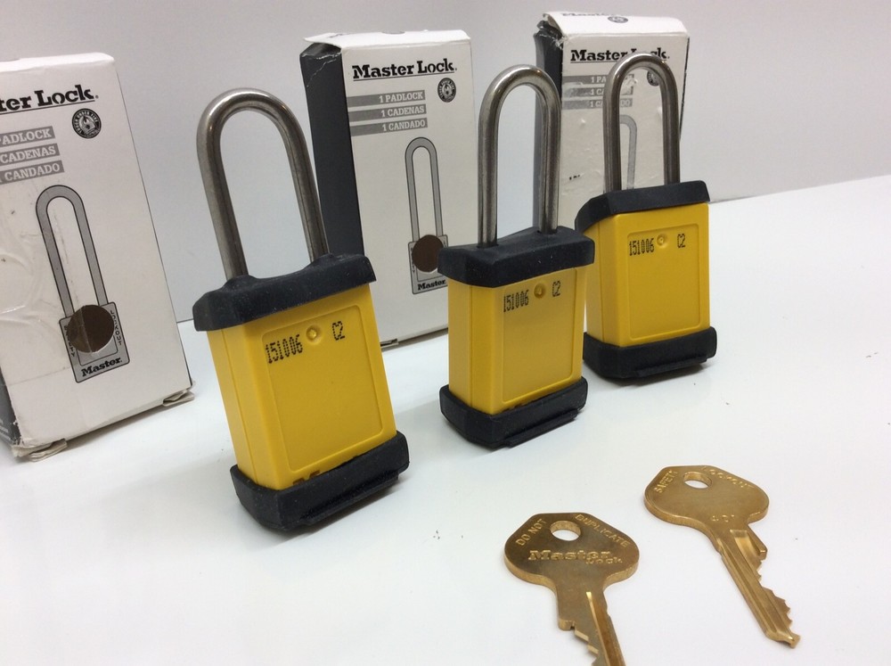 3 - Master Lock S31KAYLW Lockout Padlock 1-7/8"