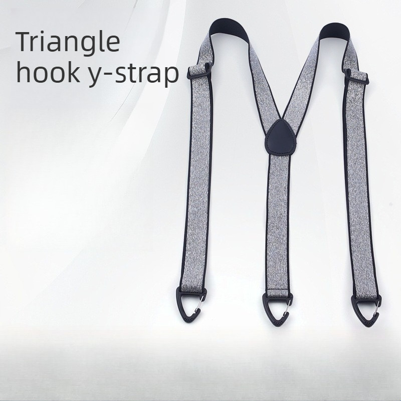Triangular Hook Braces Y-shaped 3-clip Adjustable Suspenders Elastic Non-slip