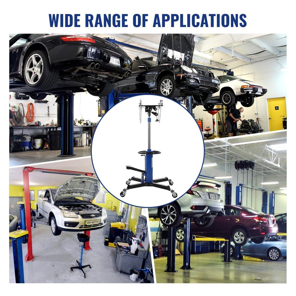 Transmission Jack 1100lbs 2Stage Adjustable Telescoping Hydraulic High Lift Jack