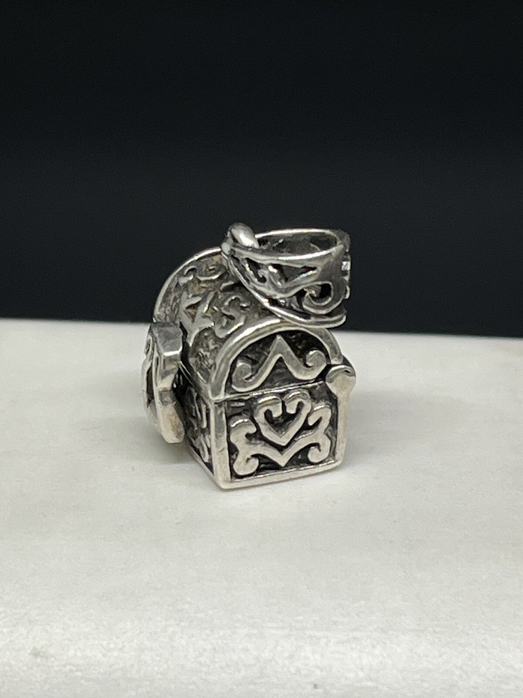 Vintage Sterling Silver Trinket Box Charm