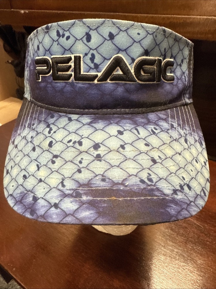 Pelagic Performance Visor Dorado Navy Adjustable Visor Hat Premium Hat