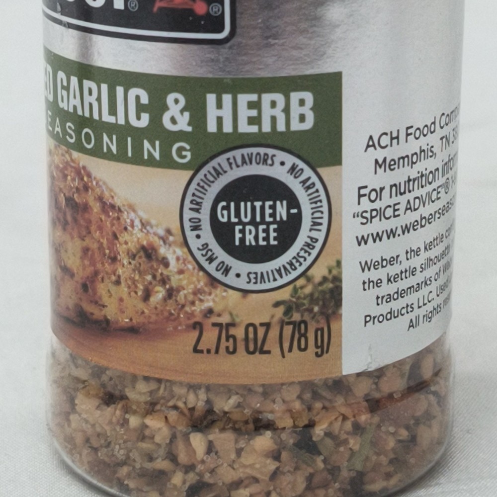 Weber Roasted Garlic & Herbs Seasoning 2.75 oz 2 Pack
