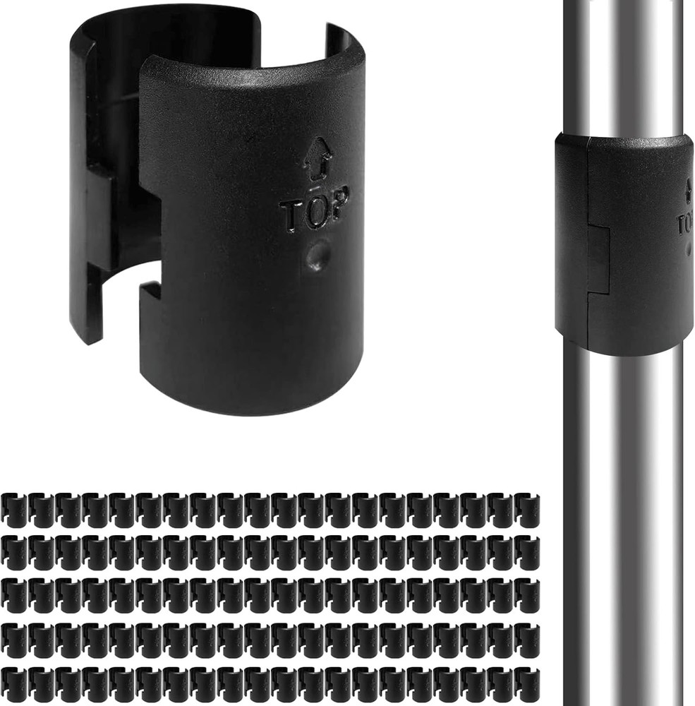 Sturdy 1-Inch Wire Shelf Clips - 100 Pack Easy Install Plastic & Metal Solution