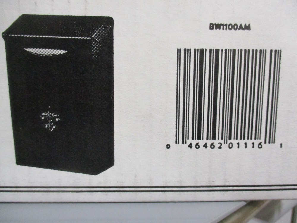 Wall Mount Mailbox Black Small "City Classic" Steel Galvanized Mailbox