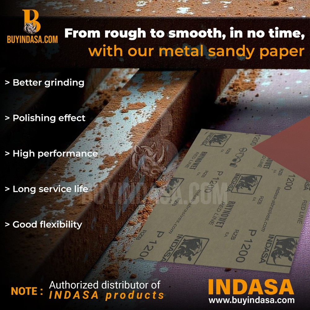 Indasa 50 PCS Full Sheets 9"x11" Wet & Dry Sanding Sheets, 60 - 2500 Range