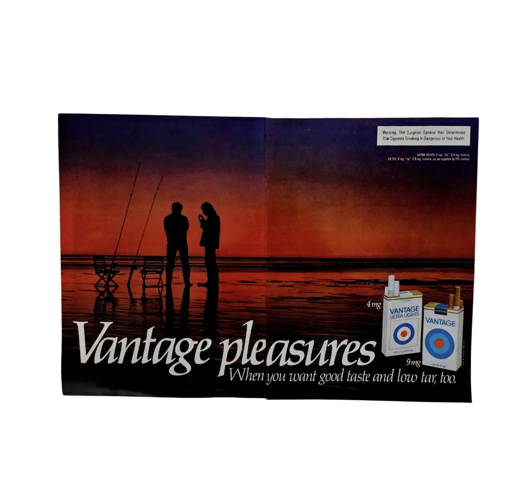 Vintage 1981 Print Advertisement for Vantage Cigarettes