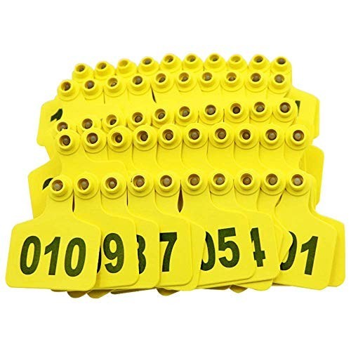 Durable Cattle Ear Tags 001-100 - Efficient Livestock Identification Solution