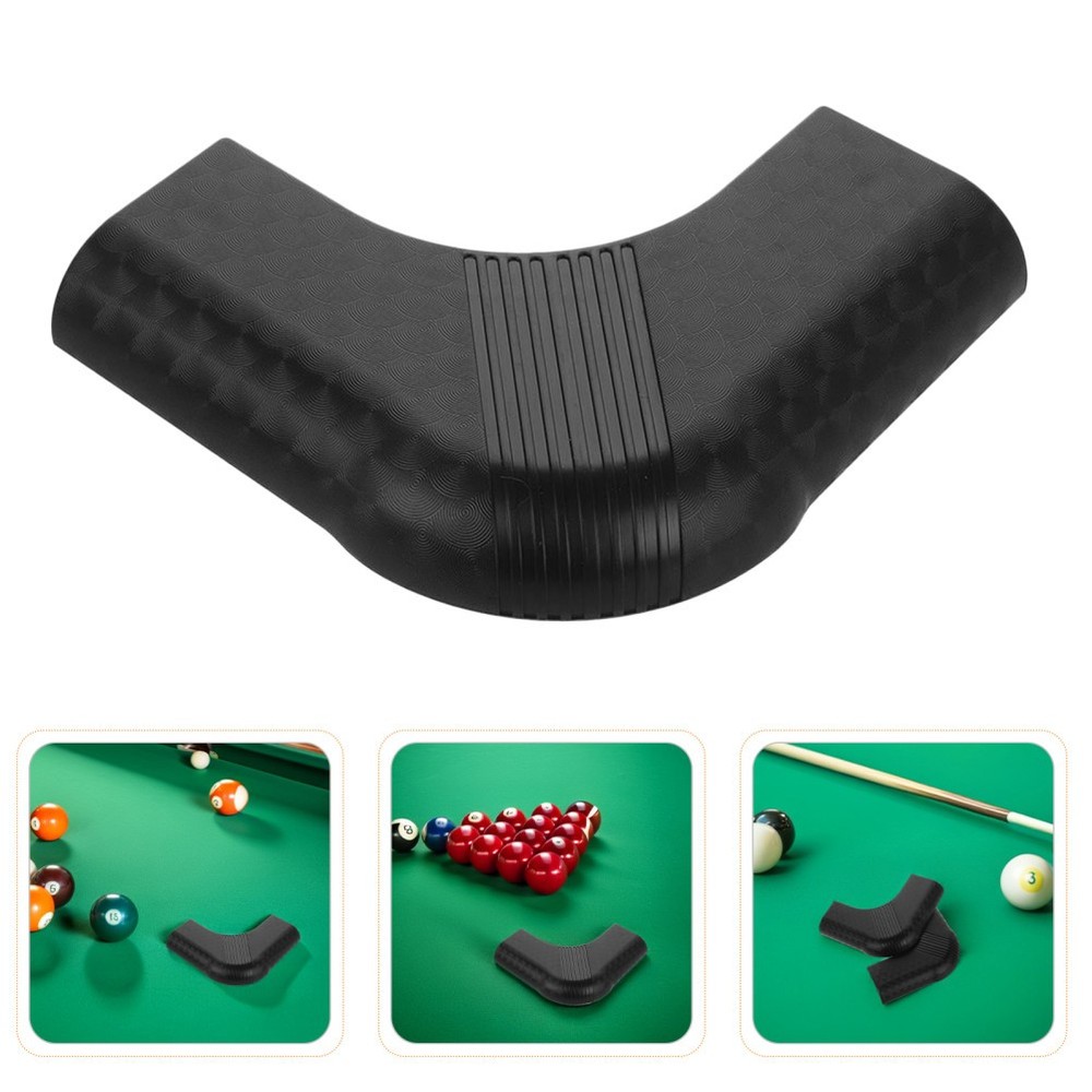 6pcs Pool Table Corner Guards Edge Bumper Covers Nylon (Black) - For Billiard