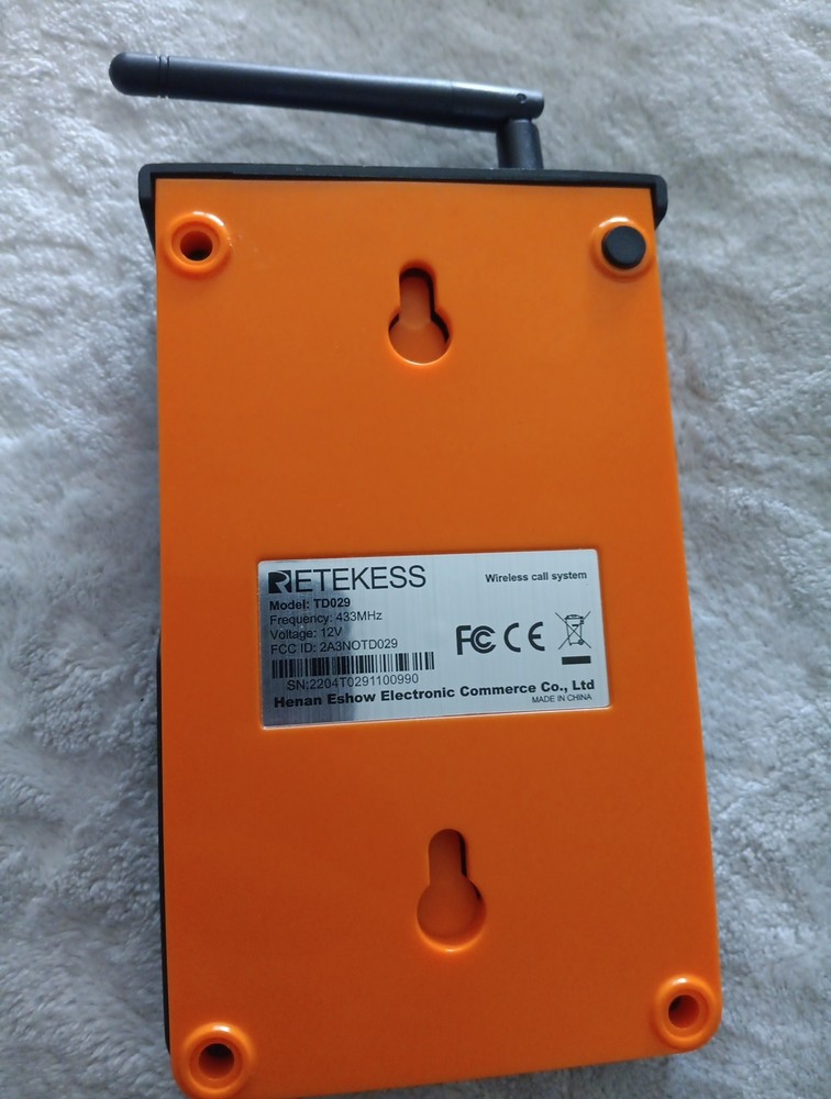 TD029 Restaurant Calling System Waiter Pager Transmitter Only.