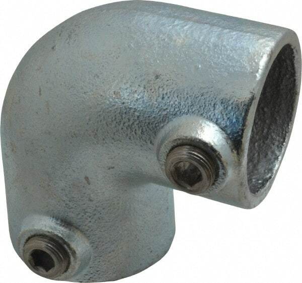 PRO-SAFE Galvanized Pipe Rail Fitting, 1-1/2" Pipe, 90� Elbow, 1 Piece