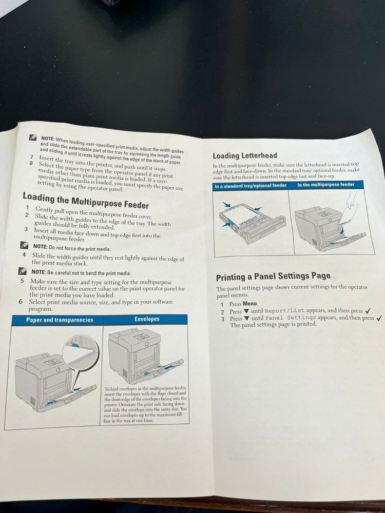 Dell 3110cn Quick Reference Guides in 3 different languages