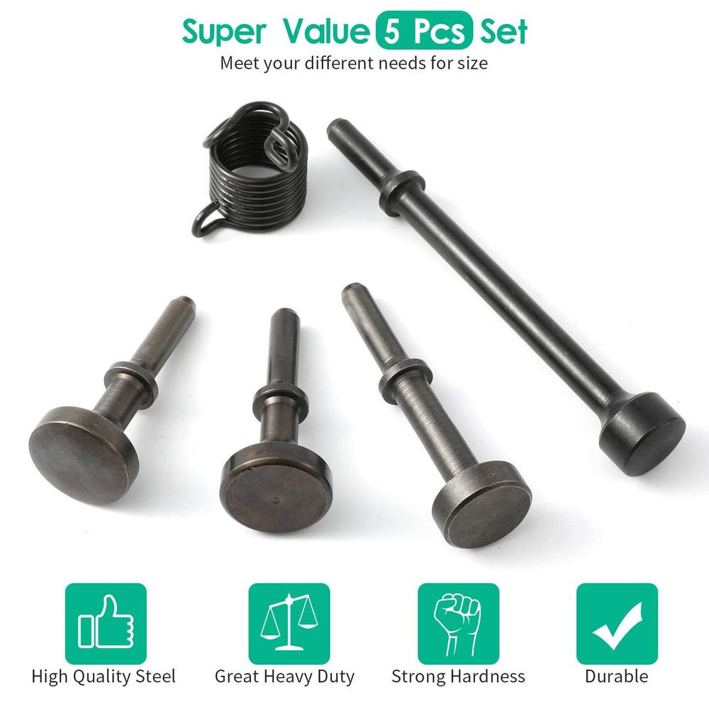 5 Pcs Smoothing Pneumatic Air Hammer Pneumatic Chisel Bits Tools Kit