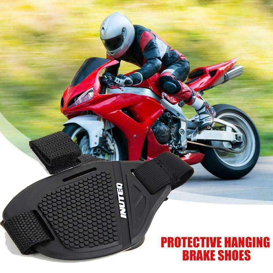 2PC Motorcycle Shoe Boot Protector Shift Guard Cover Protective Gear Shifter Pad