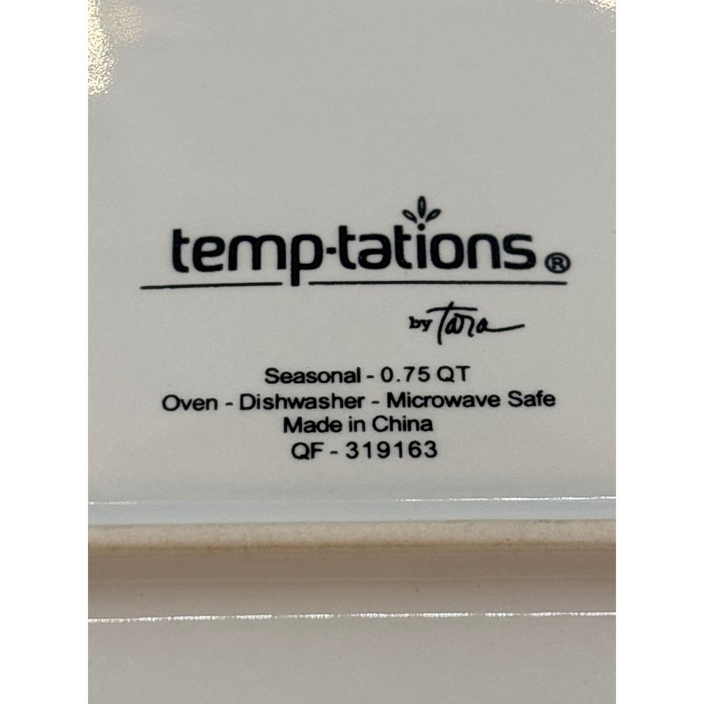 Temp-tations Bee Baking Dish Set 2 Rectangular Casserole 0.75 Qt Oven Safe