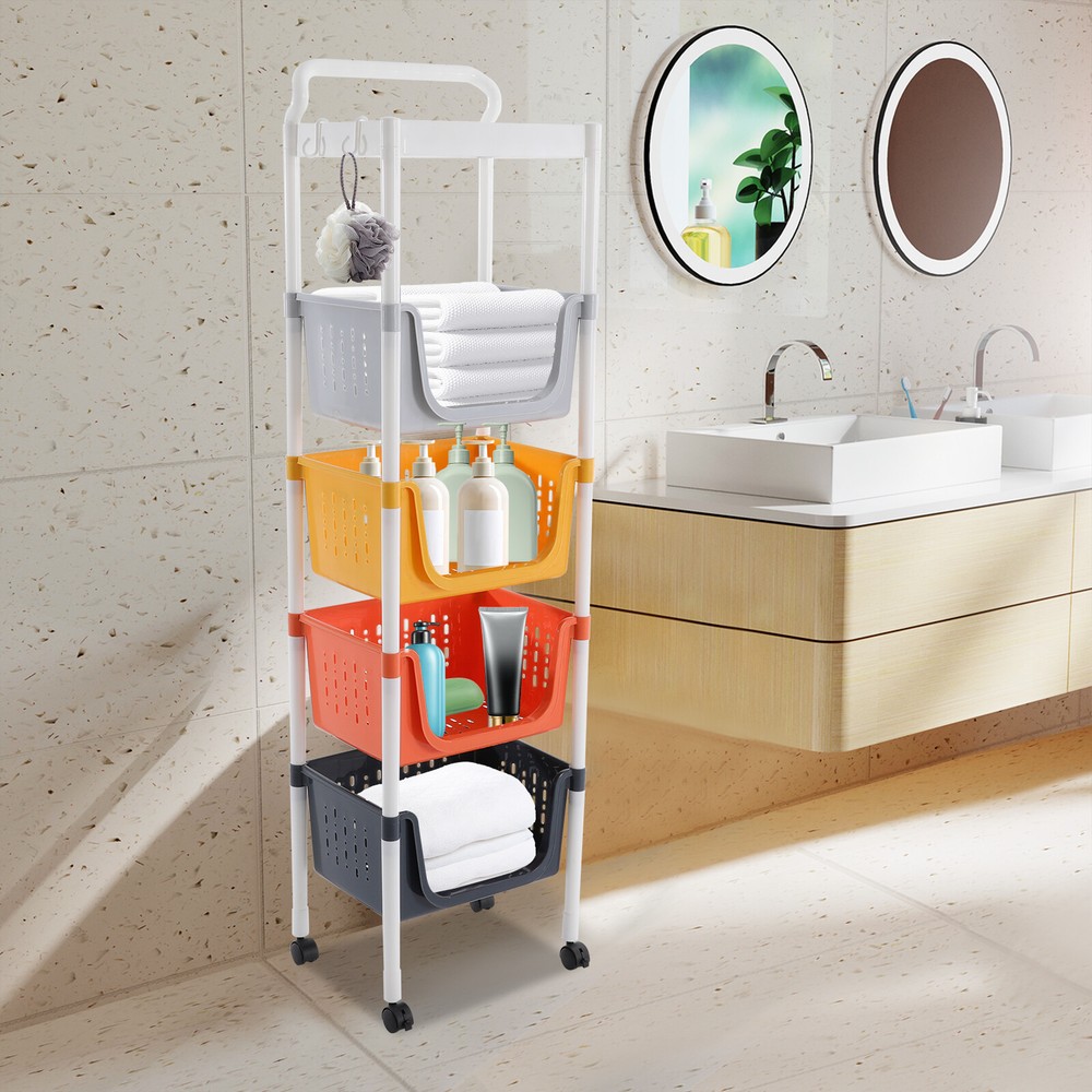 Floor-Standing Fruit Vegetable Storage Basket Kitchen Storage Basket Organizer