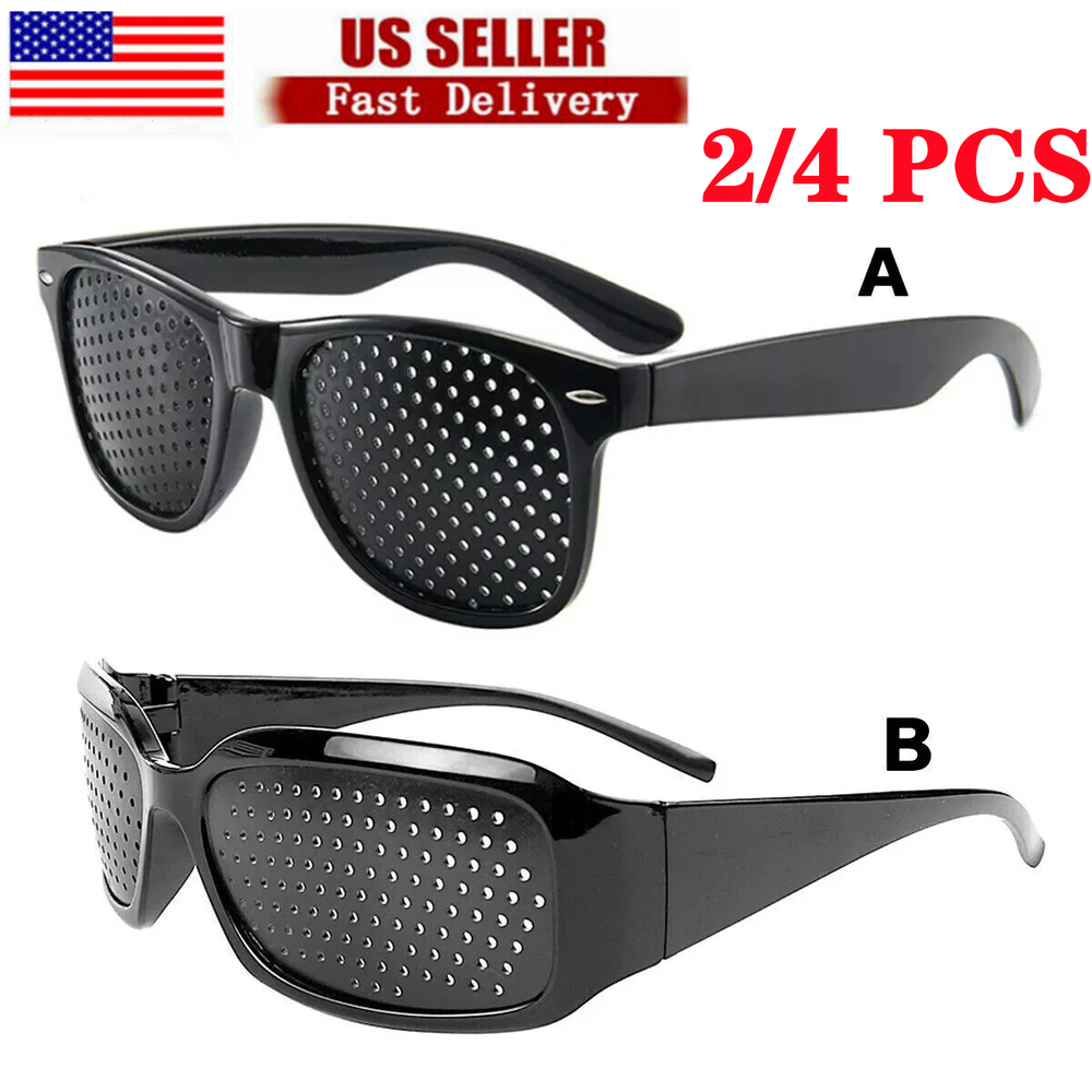 2/4 Pair Small hole Glasses Eyes Correction Exercise Eyesight Care Improvement