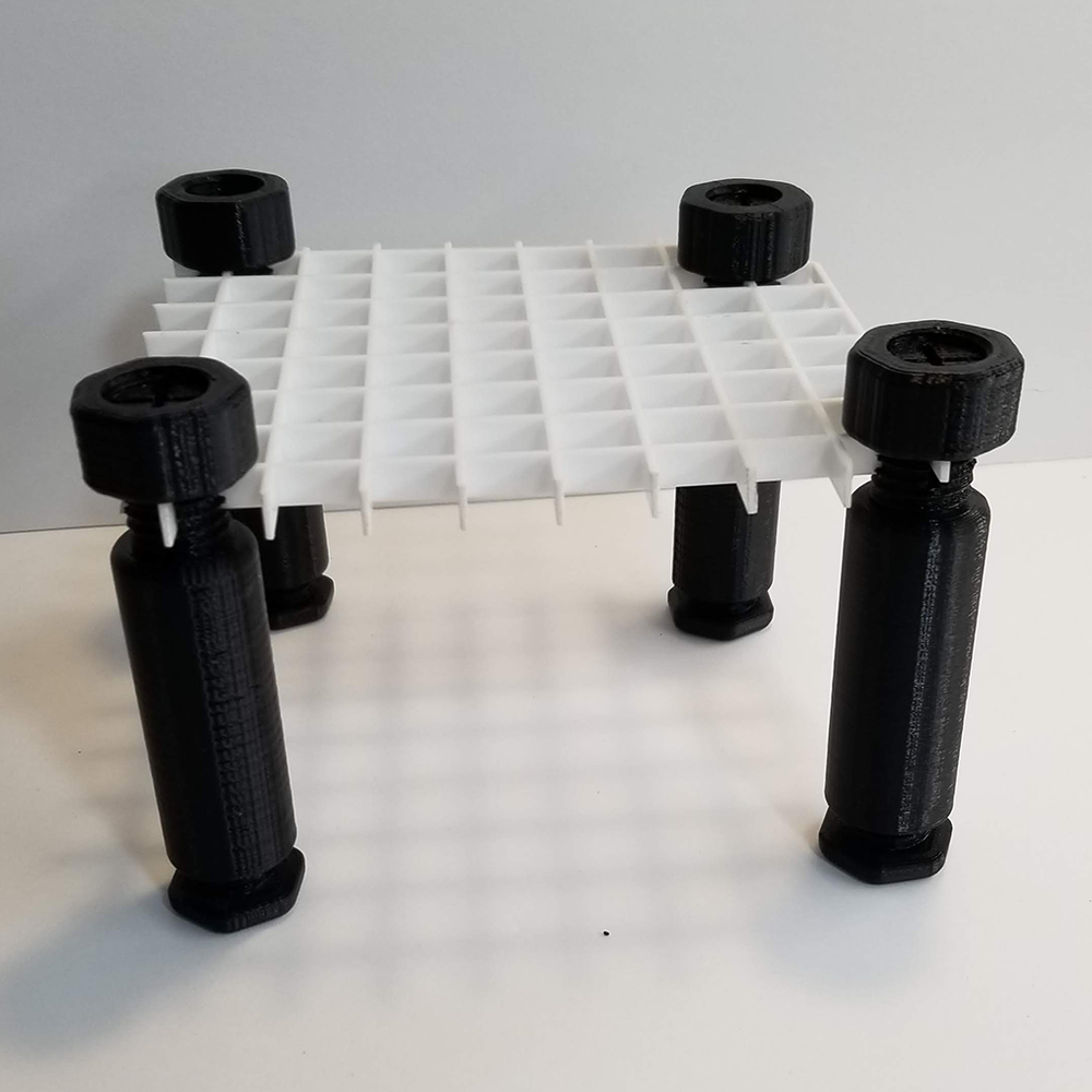 Egg Crate Adjustable Height Legs - 3D Printed - PETG
