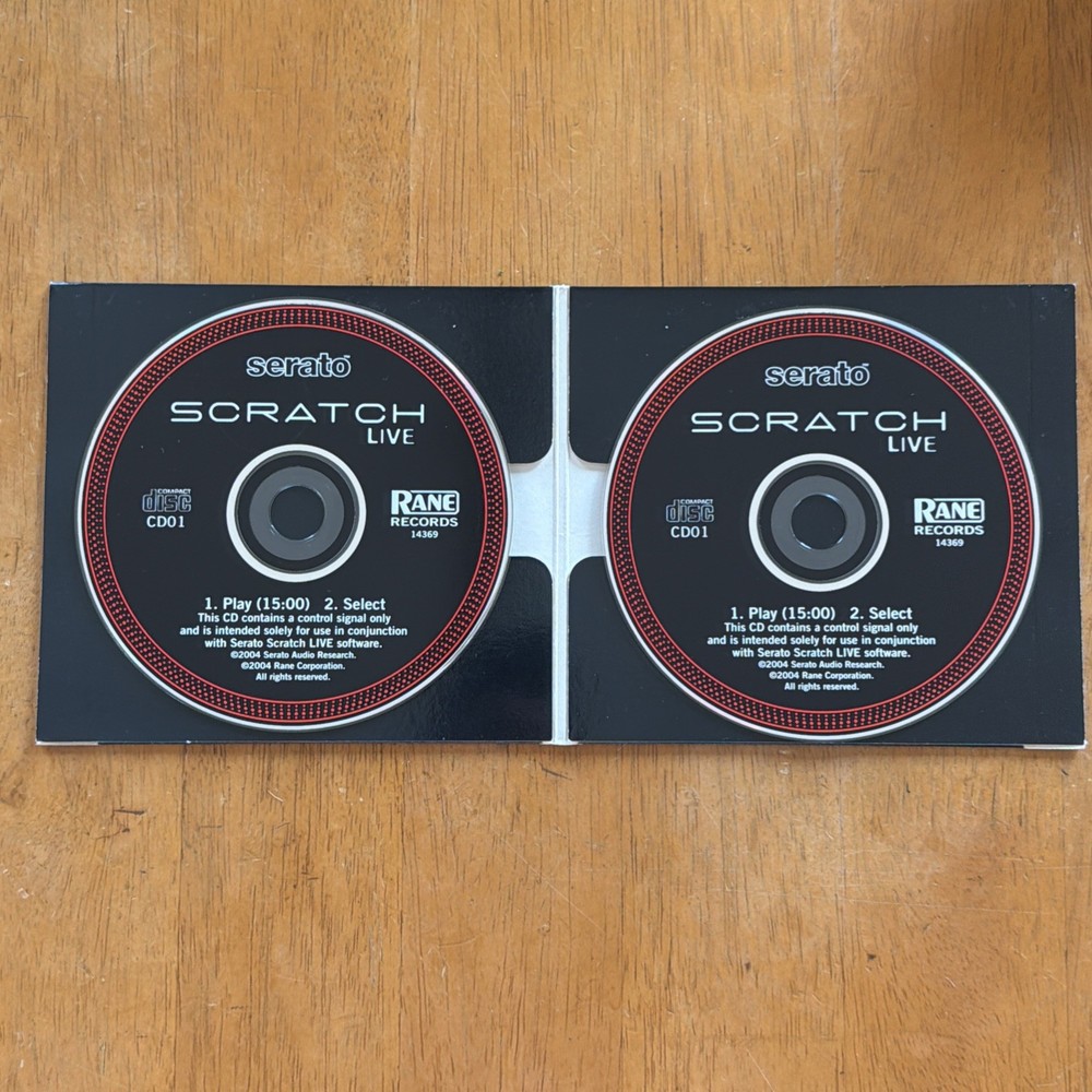 Original Serato Scratch Live Control Tone Signal CDs