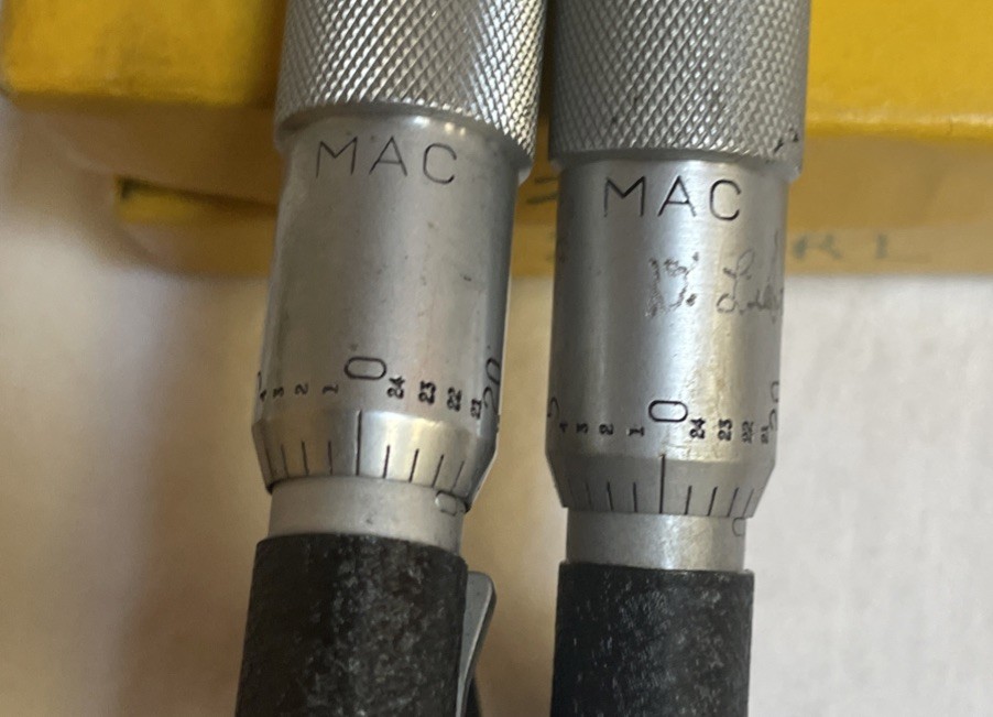 VINTAGE ORIGINAL MAC TOOLS 0 - 1” & 1 - 2” MICROMETER BY CENTRAL TOOLS ~ NEW !!!