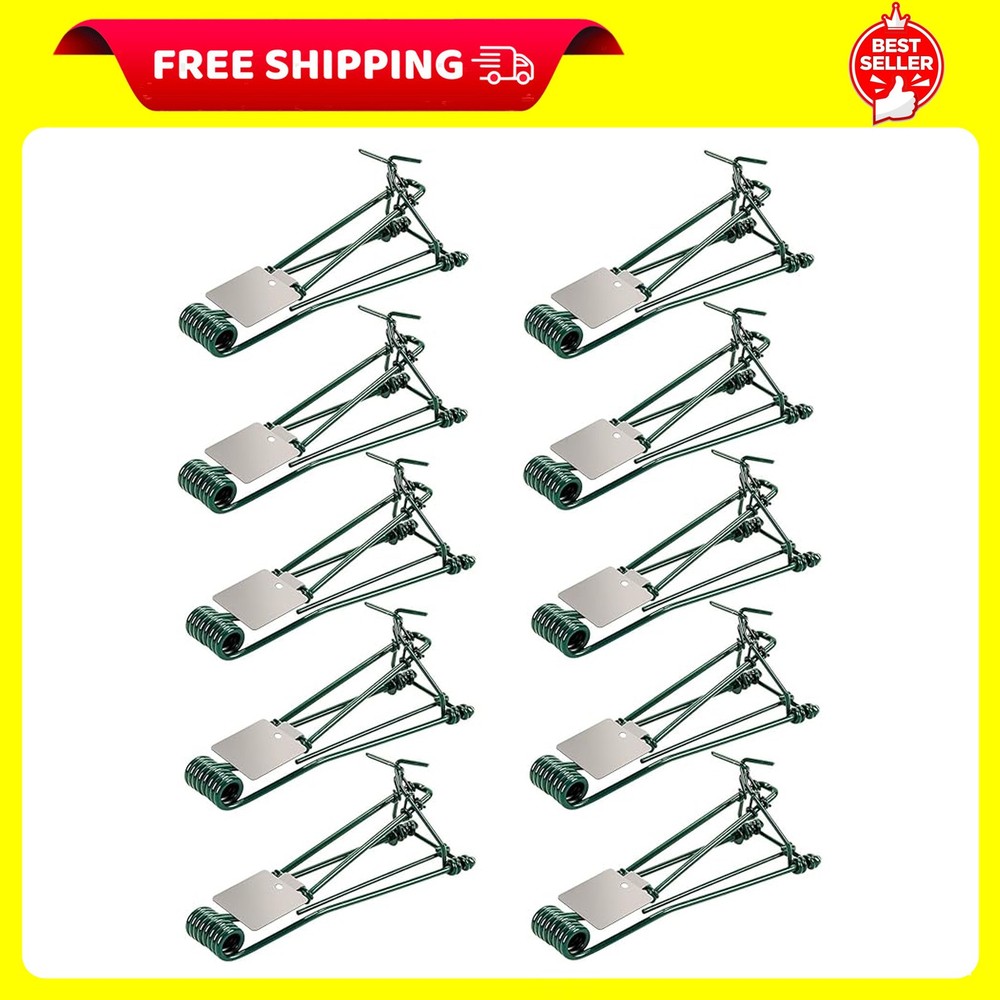 10 Pack Gopher Traps - Reusable Metal Gopher Trap, Easy Set Weather Proof Gopher