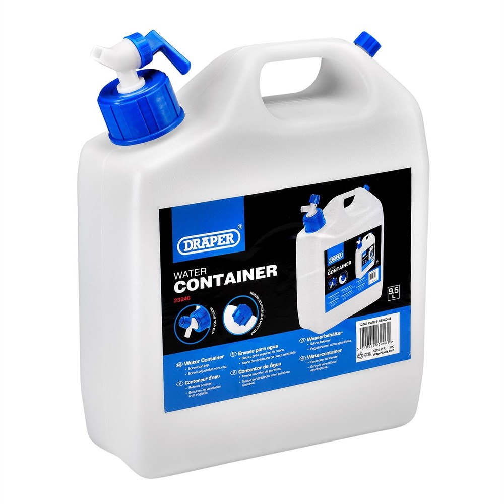Draper 23246 Water Container with Tap 9.5L