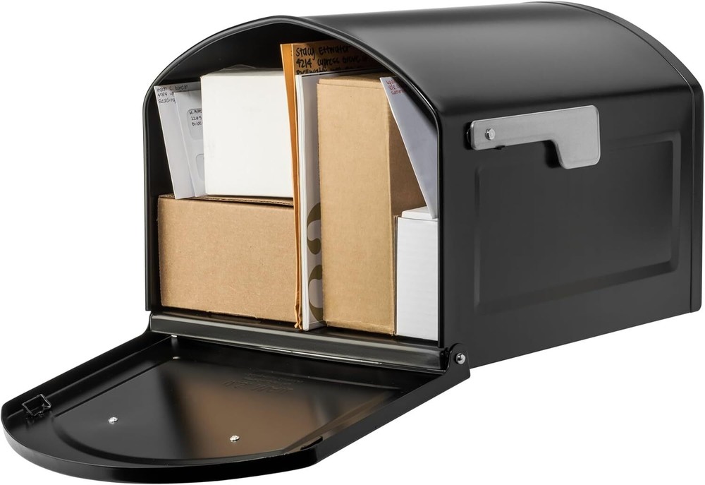 Mailboxes 950020B-10 Centennial Postmount Mailbox Larger inner compartment Black